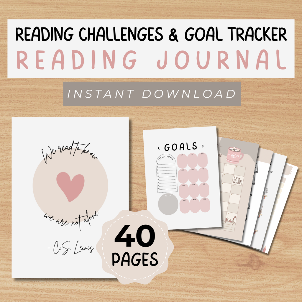 We Read to Know We Are Not Alone: Reading Journal | Digital